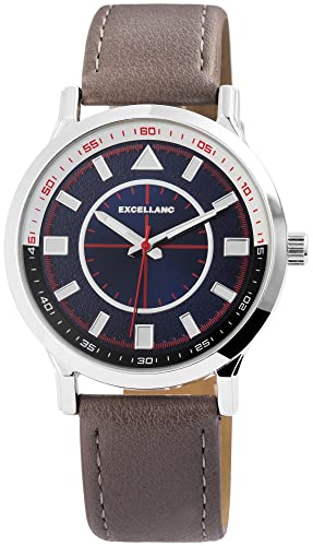 Excellanc Herren-Uhr Kunstleder Armband Dornschließe Leuchtzeiger 2900111 von Excellanc