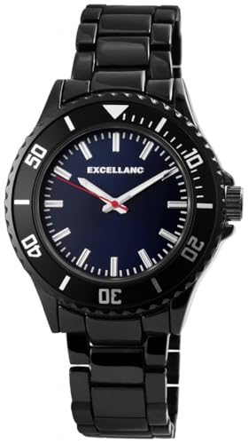 Excellanc Herren–Uhr Metall Armbanduhr Edelstahl Faltschließe Analog 2800040 von Excellanc