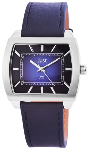Excellanc Just Herren Armband Uhr Blau Analog Echt Leder 3ATM Quarz 9JU20129007 von Excellanc