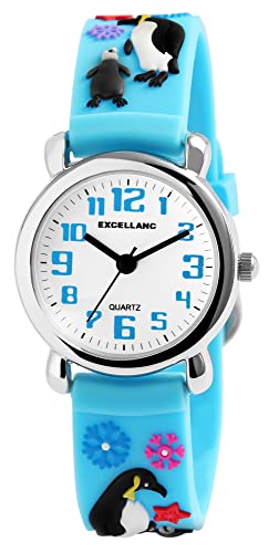 Excellanc Kinderuhr Junge & Mädchen Armbanduhr Kinder Analog Wasserdicht – Kinder Uhr Kinderarmbanduhr ab 3 Jahre Kids Watch (Traktor,Dino,etc) von Excellanc