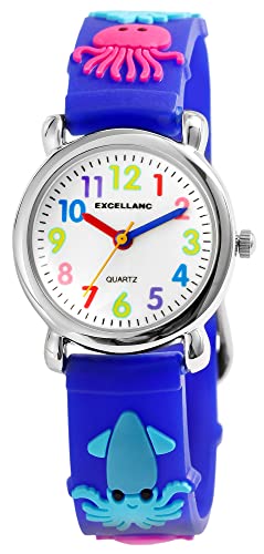 Excellanc Kinderuhr Junge & Mädchen Armbanduhr Kinder Analog – Kinder Uhr Kinderarmbanduhr ab 7 Jahre Kids Watch von Excellanc
