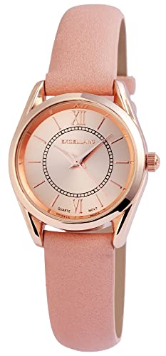 Excellanc Mode Damen Armband Uhr Rosègold Rosa Analog Leder Imitat Quarz 9191235500015 von Excellanc