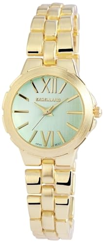 Excellanc Modische Damen Armband Uhr Grün Gold Analog Metall Frauen Quarz 9180506000031 von Excellanc