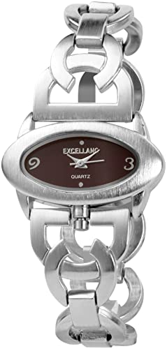 Excellanc Modische Damen Armband Uhr Lila Silber Oval Analog Metall Quarz 9180023800289 von Excellanc