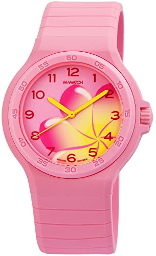 Excellanc Modische Design Damen Armband Uhr Blumen Motiv Rosa Analog Silikon Kunststoff Quarz Frauen Sport M Watch 9WYO15130RC von Excellanc