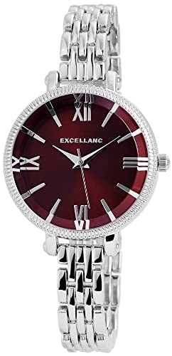 Excellanc Modische Design Damen Armband Uhr Braun Silber Analog Metall Quarz 9180627000009 von Excellanc