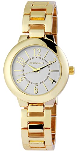 Excellanc Modische Design Damen Armband Uhr Weiß Gold Analog Metall Quarz 91800167002 von Excellanc