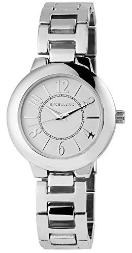 Excellanc Modische Design Damen Armband Uhr Weiß Silber Analog Metall Quarz 91800167005 von Excellanc