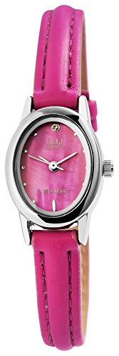 Excellanc Modische Q&Q Design Damen Armband Uhr Pink Oval Analog Kunst Leder 3ATM Quarz Frauen 9GU47J802Y von Excellanc