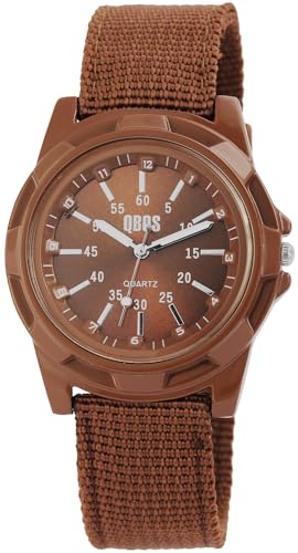 Excellanc Qbos Sportliche Herren Armband Uhr Braun Analog Textil Quarz 92900078002 von Excellanc