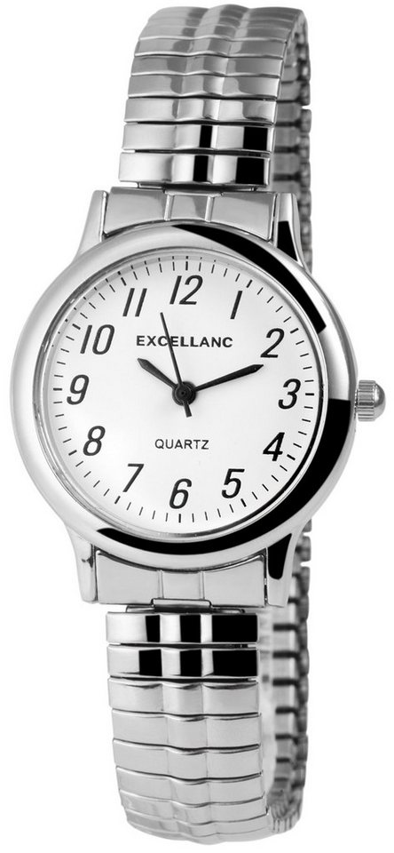 Excellanc Quarzuhr 1700001 Edelstahlzugarmband, damen, feminin, basic, schlicht von Excellanc