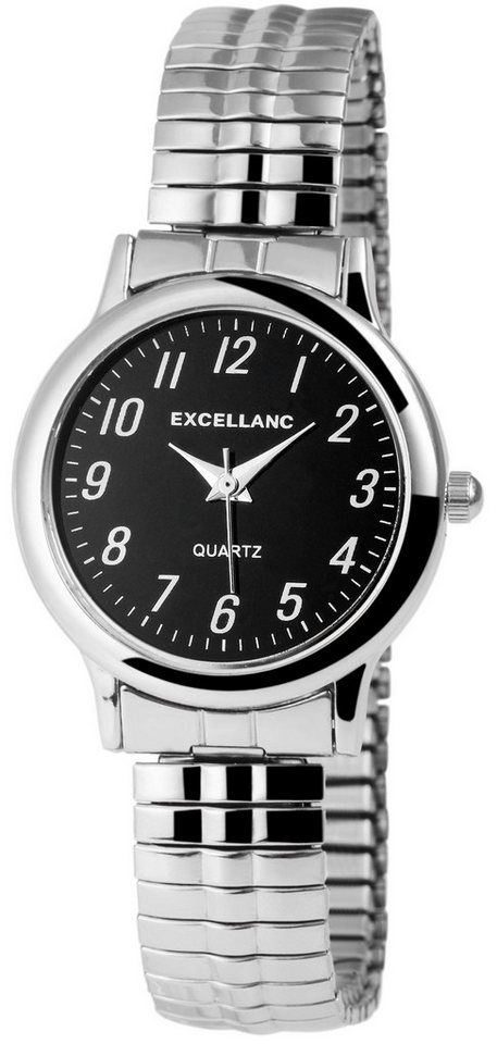 Excellanc Quarzuhr 1700001 Edelstahlzugarmband, damen, feminin, basic, schlicht von Excellanc