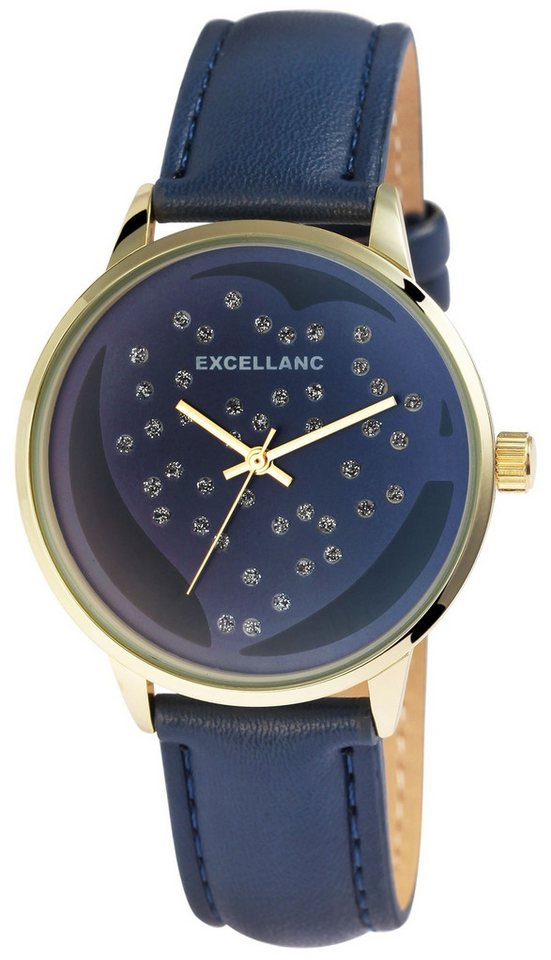 Excellanc Quarzuhr 1700272 Excellanc Damenuhr mit Lederimitationsarmband von Excellanc