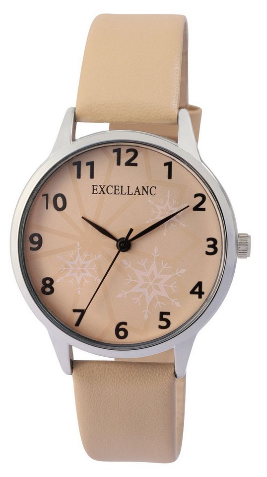 Excellanc Quarzuhr 1900302 Excellanc Damenuhr, Armband aus Lederimitat, arabischer von Excellanc