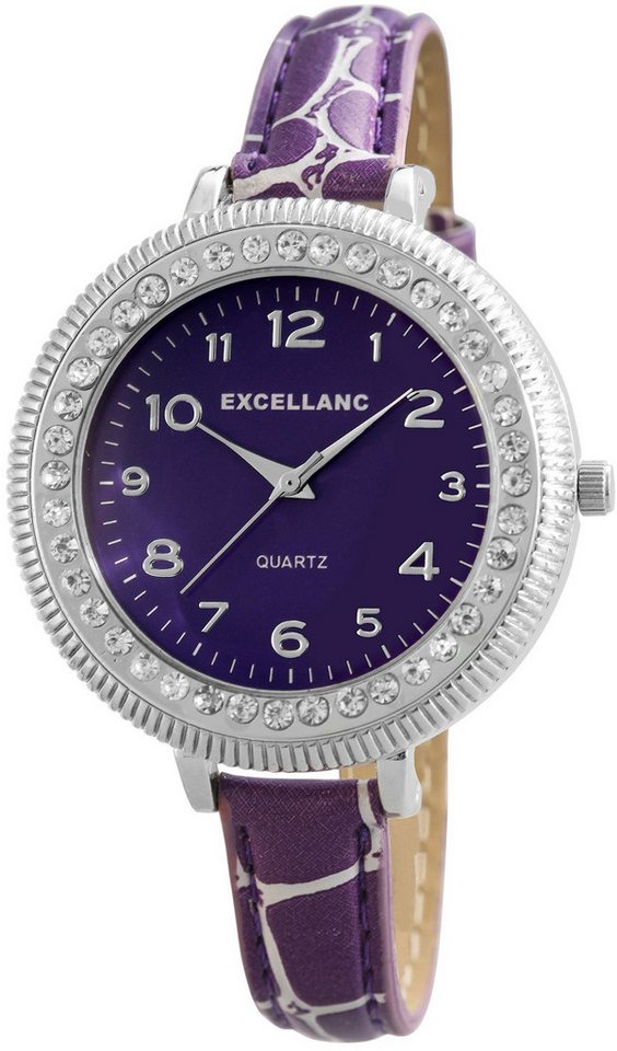 Excellanc Quarzuhr 193023800316 Excellanc Damenuhr mit Lederimitationsarmband von Excellanc