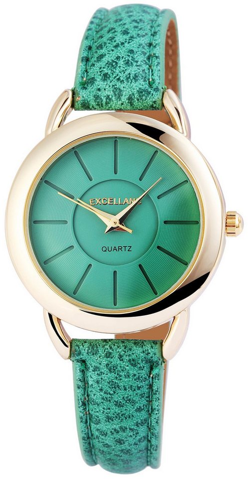 Excellanc Quarzuhr 195003500232 Excellanc Damenuhr mit Lederimitationsarmband von Excellanc