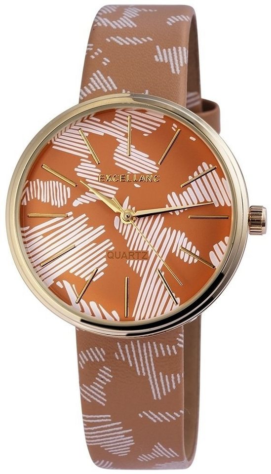 Excellanc Quarzuhr 195007500193 Excellanc Damenuhr mit Lederimitationsarmband von Excellanc