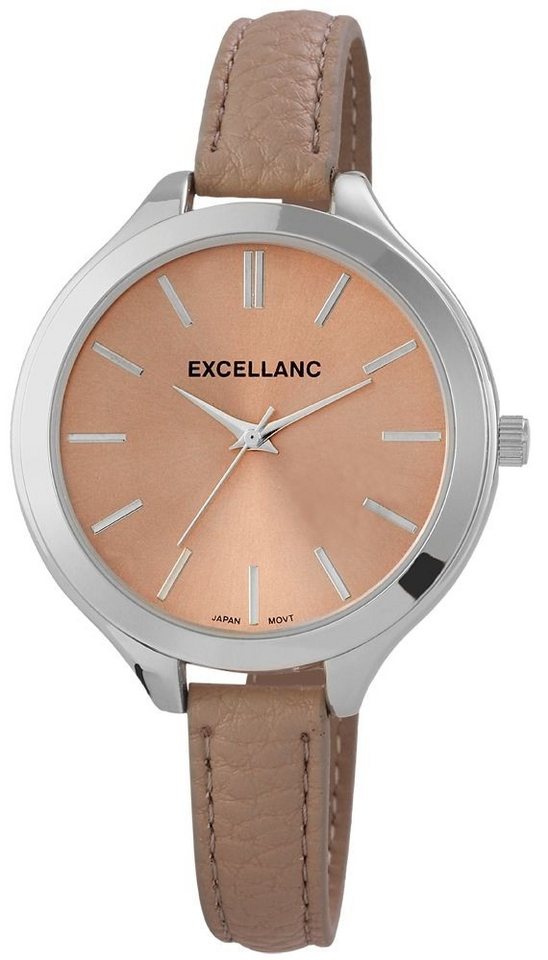 Excellanc Quarzuhr 195027500182 Excellanc Damenuhr mit Lederimitationsarmband von Excellanc