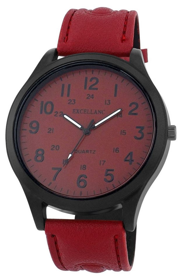 EXCELLANC Quarzuhr 2900249 Excellanc Herrenuhr mit Band aus Lederimitat in von EXCELLANC