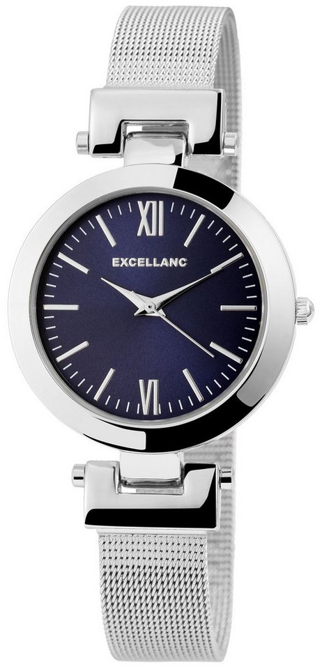 Excellanc Quarzuhr AK1682 Excellanc Damenuhr mit Meshband, Damenuhr Edelstahl von Excellanc