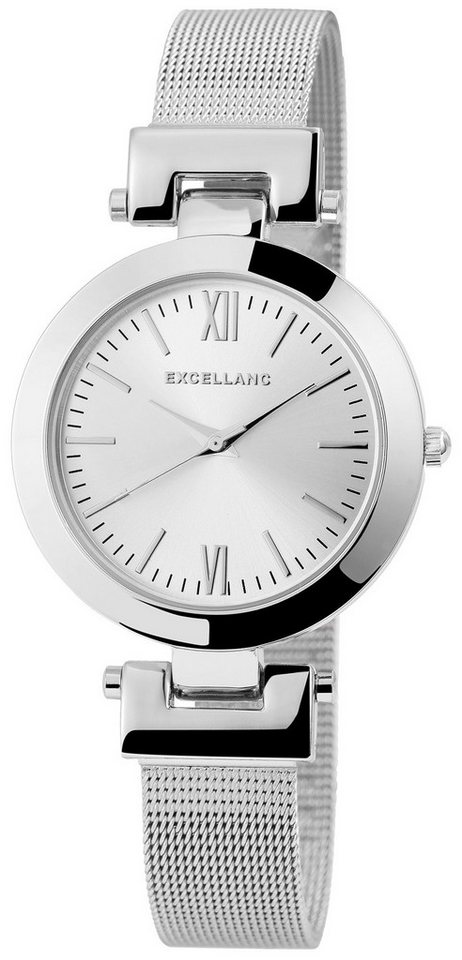 Excellanc Quarzuhr AK1682 Excellanc Damenuhr mit Meshband, Damenuhr Edelstahl von Excellanc