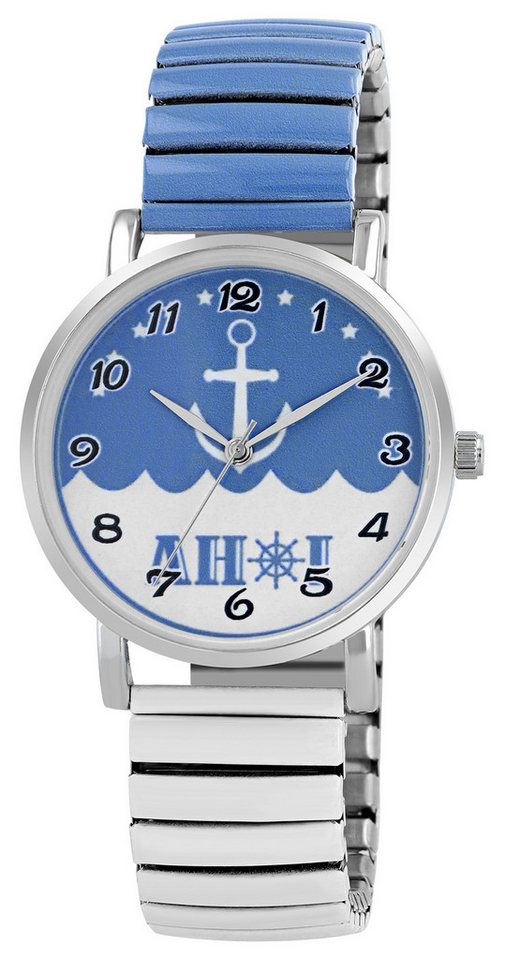 Excellanc Quarzuhr Ayda Zugarmbanduhr, Edelstahl, maritim, D: 36 mm, Nordsee, Ostsee von Excellanc