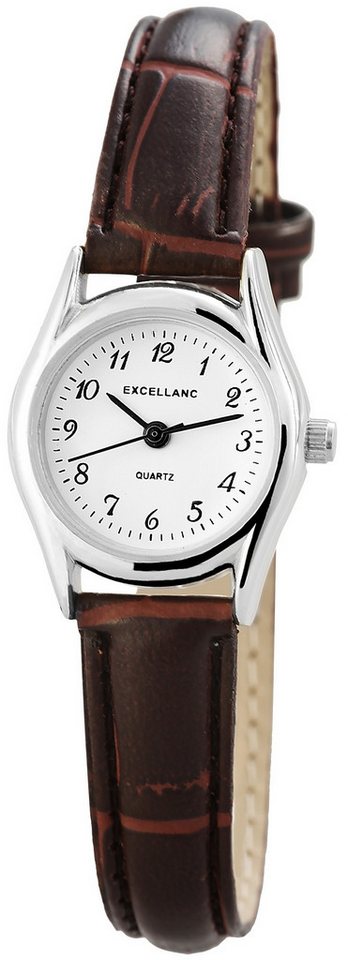 Excellanc Quarzuhr EX0084 Damenuhr mit Lederimitationsarmband, Damenuhr Lederimitat von Excellanc