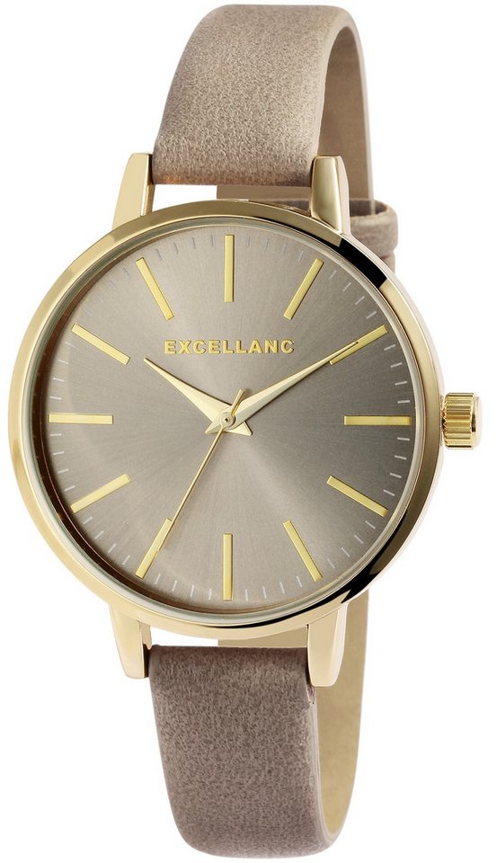 Excellanc Quarzuhr EX0169, Damenuhr Lederimitat von Excellanc