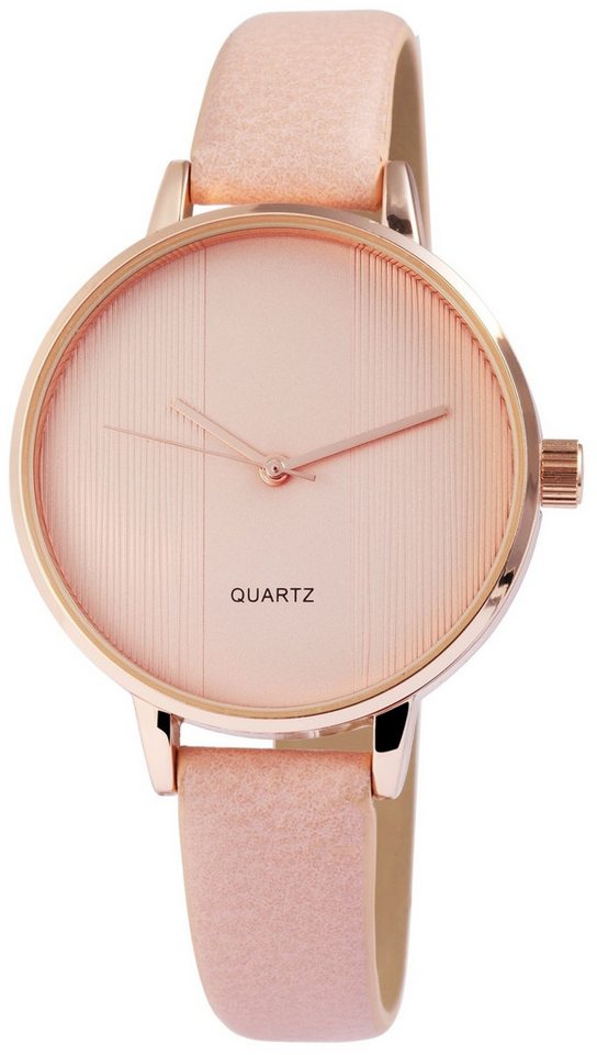 Excellanc Quarzuhr EX0170 Excellanc Damenuhr mit Lederimitationsarmband, Damenuhr Lederimitat von Excellanc