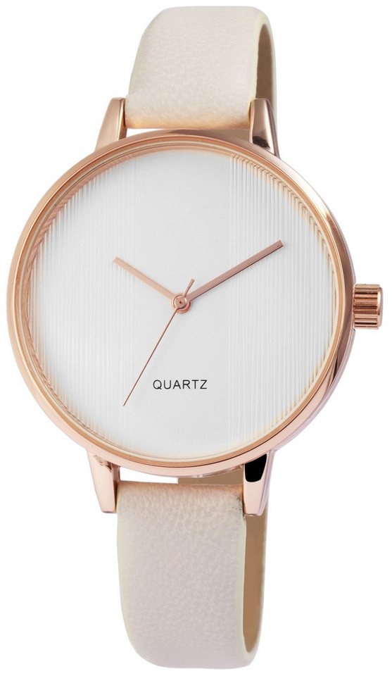 Excellanc Quarzuhr EX0170, Damenuhr Lederimitat von Excellanc