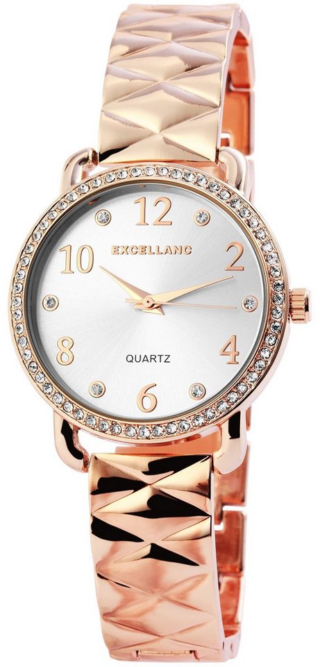Excellanc Quarzuhr EX0195 Excellanc Damenuhr mit Metallarmband, Damenuhr Metall von Excellanc