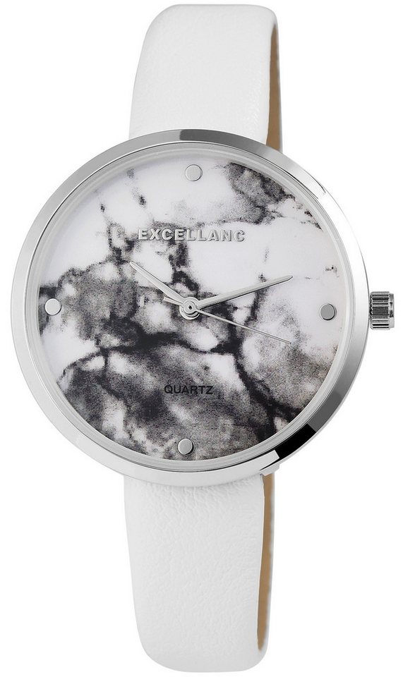 Excellanc Quarzuhr EX0197, Damenuhr Lederimitat von Excellanc