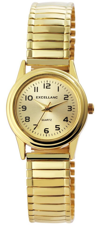 EXCELLANC Quarzuhr EX0260 Edelstahlzugarmband, Damen, basic, schlicht, Damenuhr Edelstahl von EXCELLANC