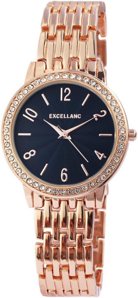Excellanc Quarzuhr EX0328 Excellanc Damenuhr mit Metallband, Damenuhr Metall von Excellanc