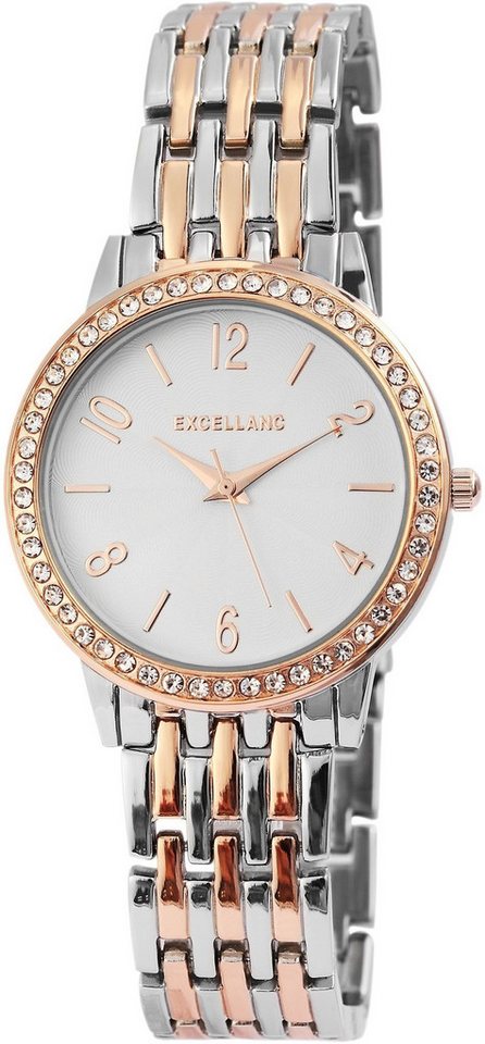 Excellanc Quarzuhr EX0328 Excellanc Damenuhr mit Metallband, Damenuhr Metall von Excellanc