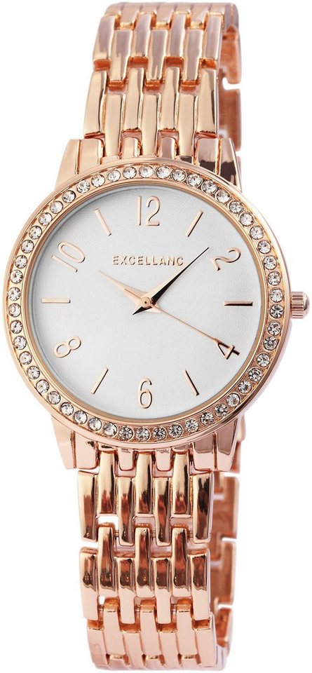 Excellanc Quarzuhr EX0328 Excellanc Damenuhr mit Metallband, Damenuhr Metall von Excellanc