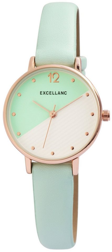 Excellanc Quarzuhr EX0331 Excellanc Damenuhr mit Lederimitationsband, Damenuhr Lederimitat von Excellanc