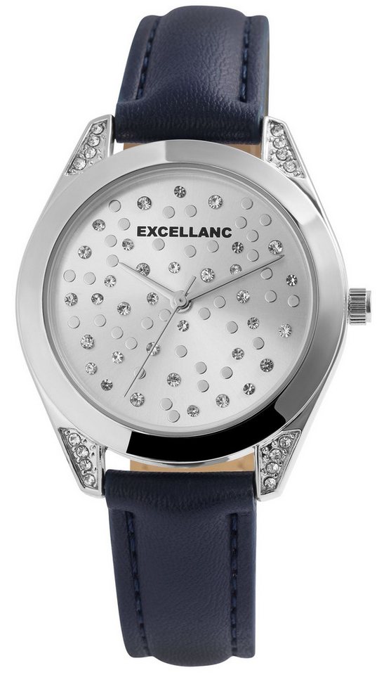 Excellanc Quarzuhr EX0373 Excellanc Damenuhr mit Band aus Lederimitat in rosa, Damenuhr Lederimitat von Excellanc