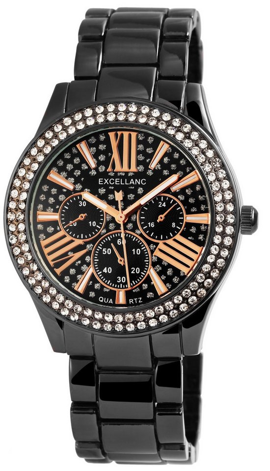 Excellanc Quarzuhr EX0419, Damenuhr Metall von Excellanc