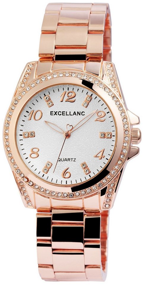 Excellanc Quarzuhr EX0420 Excellanc Damenuhr mit Metallband, Damenuhr Metall von Excellanc