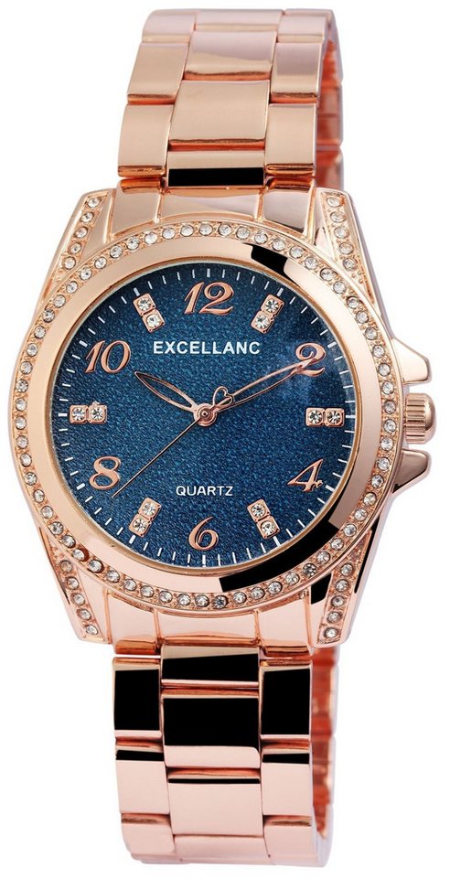 Excellanc Quarzuhr EX0420 Excellanc Damenuhr mit Metallband, Damenuhr Metall von Excellanc