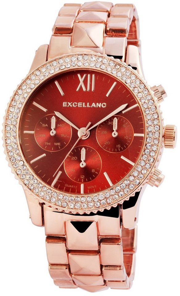 Excellanc Quarzuhr EX0437, Damenuhr Metall von Excellanc