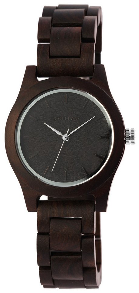Excellanc Quarzuhr EX0451, Damenuhr Zebraholz von Excellanc