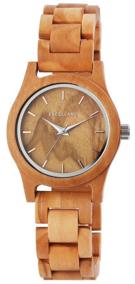 Excellanc Quarzuhr EX0451, Damenuhr Zebraholz von Excellanc