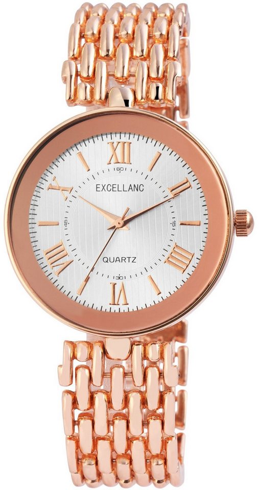 Excellanc Quarzuhr EX0489 Excellanc Damenuhr mit Metallband, Damenuhr Metall von Excellanc