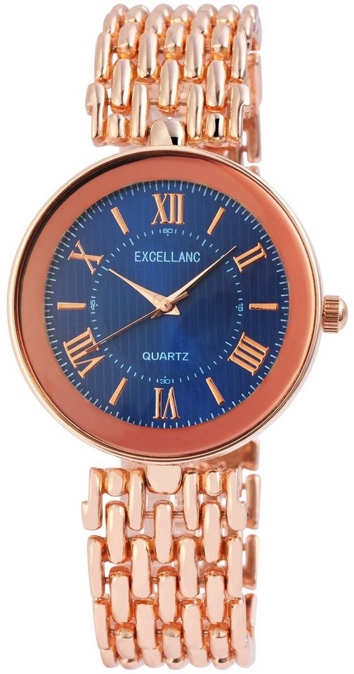 Excellanc Quarzuhr EX0489 Excellanc Damenuhr mit Metallband, Damenuhr Metall von Excellanc