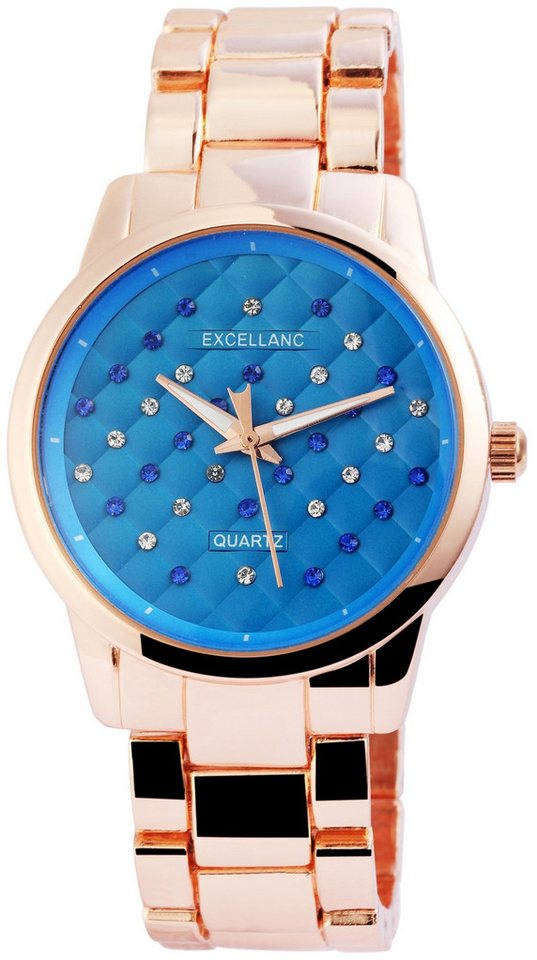 Excellanc Quarzuhr EX0490 Excellanc Damenuhr mit Metallband, Damenuhr Metall von Excellanc