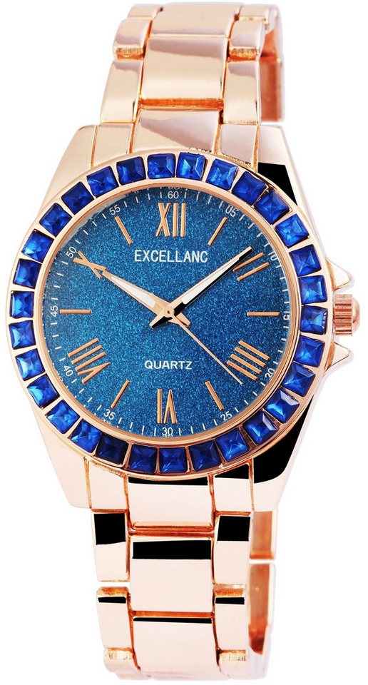 Excellanc Quarzuhr EX0492 Excellanc Damenuhr mit Metallband, Damenuhr Metall von Excellanc