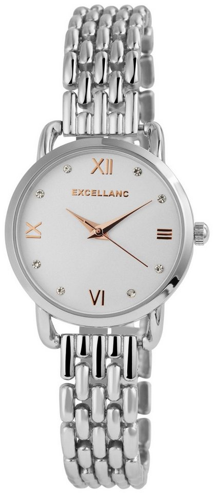 EXCELLANC Quarzuhr EX0509 Excellanc Damenuhr mit Metallband, Damenuhr Metall von EXCELLANC