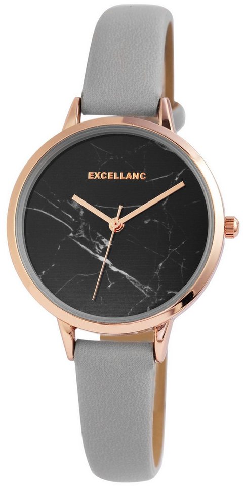 Excellanc Quarzuhr EX0515 Excellanc Damenuhr mit Band aus Lederimitat, Damenuhr Lederimitat von Excellanc